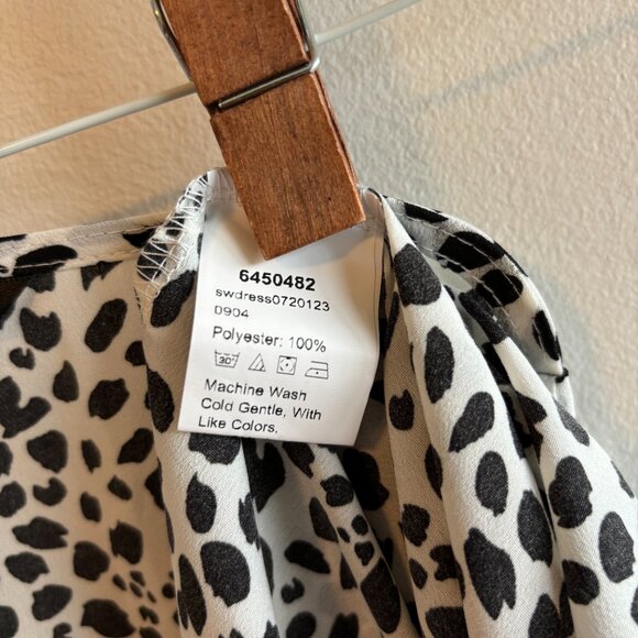 Dalmatian Puff Sleeves Tunic Dress with Belt - Picture 5 of 5